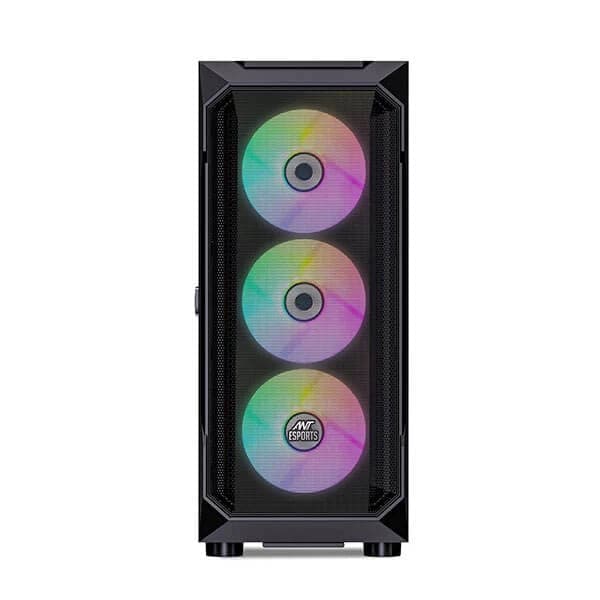 ANT ESPORTS ICE 410TG Mesh ARGB EATX Mid Tower Cabinet (Black) - 2