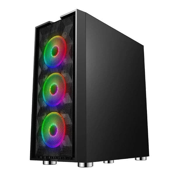 ANT ESPORTS ICE-521MT RGB EATX Mid Tower Cabinet (Black) - 2