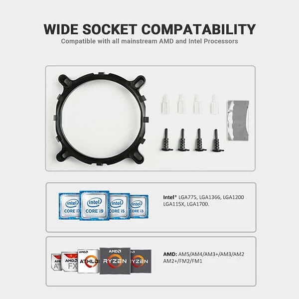 ANT ESPORTS ICE-C200 V2 Single Tower Air Cooler (Black) - 6