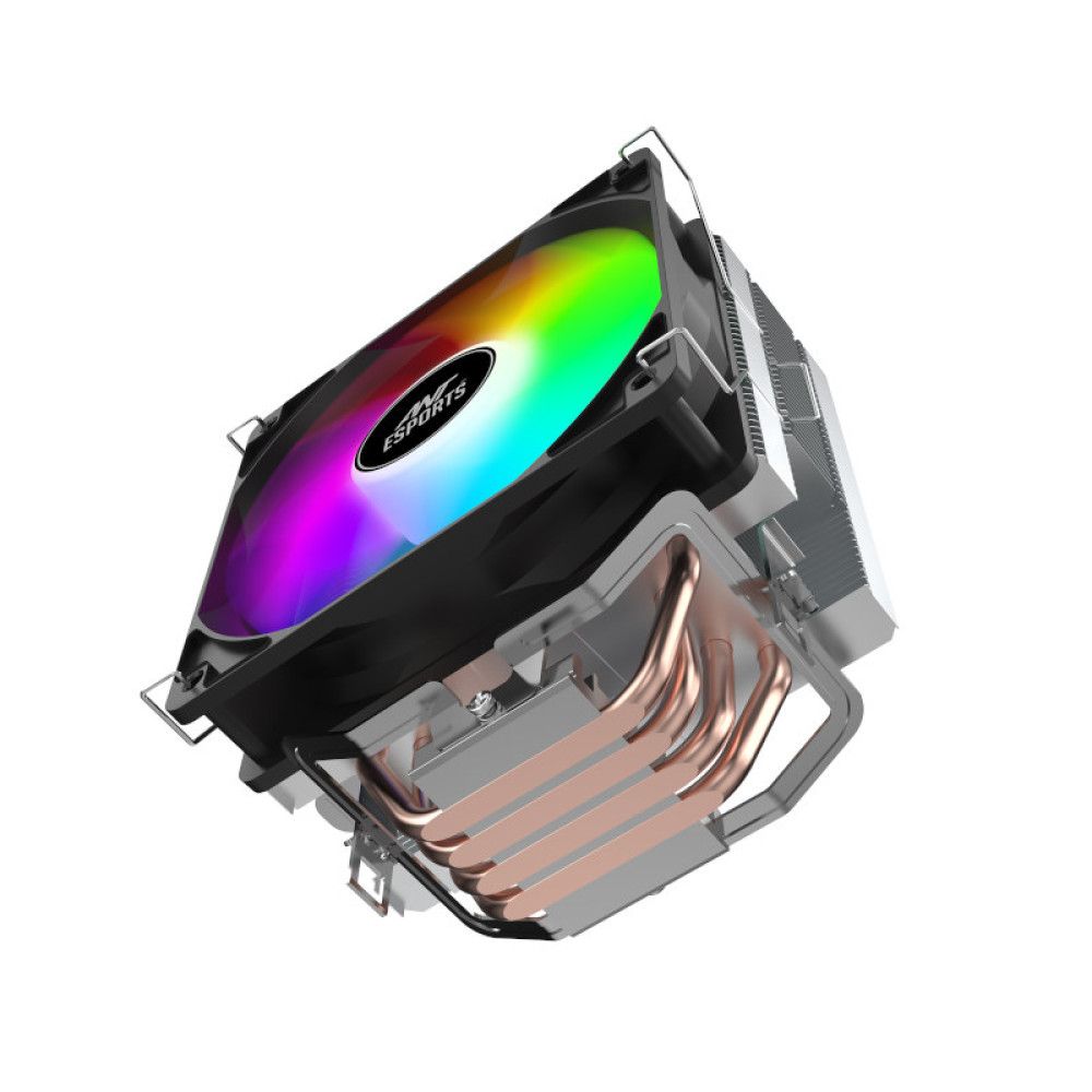 ANT ESPORTS ICE-C400 Rainbow LED Air CPU Air Cooler (Black) - 4