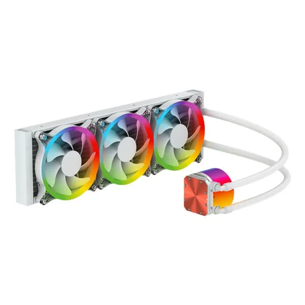 ANT ESPORTS Ice-Chroma 360 ARGB 360mm CPU Liquid Cooler ( White ) - 2