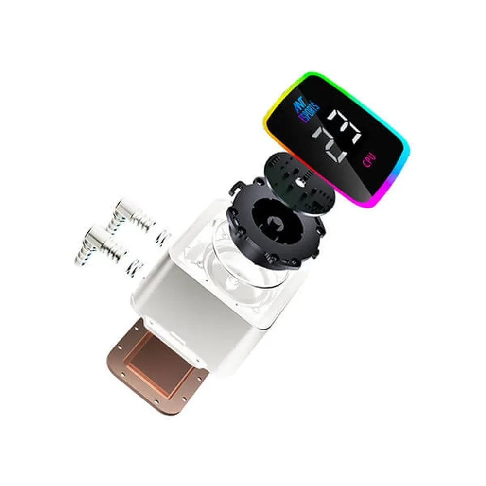 ANT ESPORTS ICE-Glow 240 ARGB 240mm CPU Liquid Cooler (White) - 3