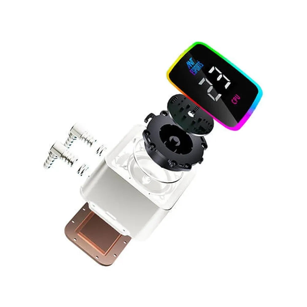 ANT ESPORTS ICE-Glow 360 ARGB 360mm CPU Liquid Cooler (White) - 3