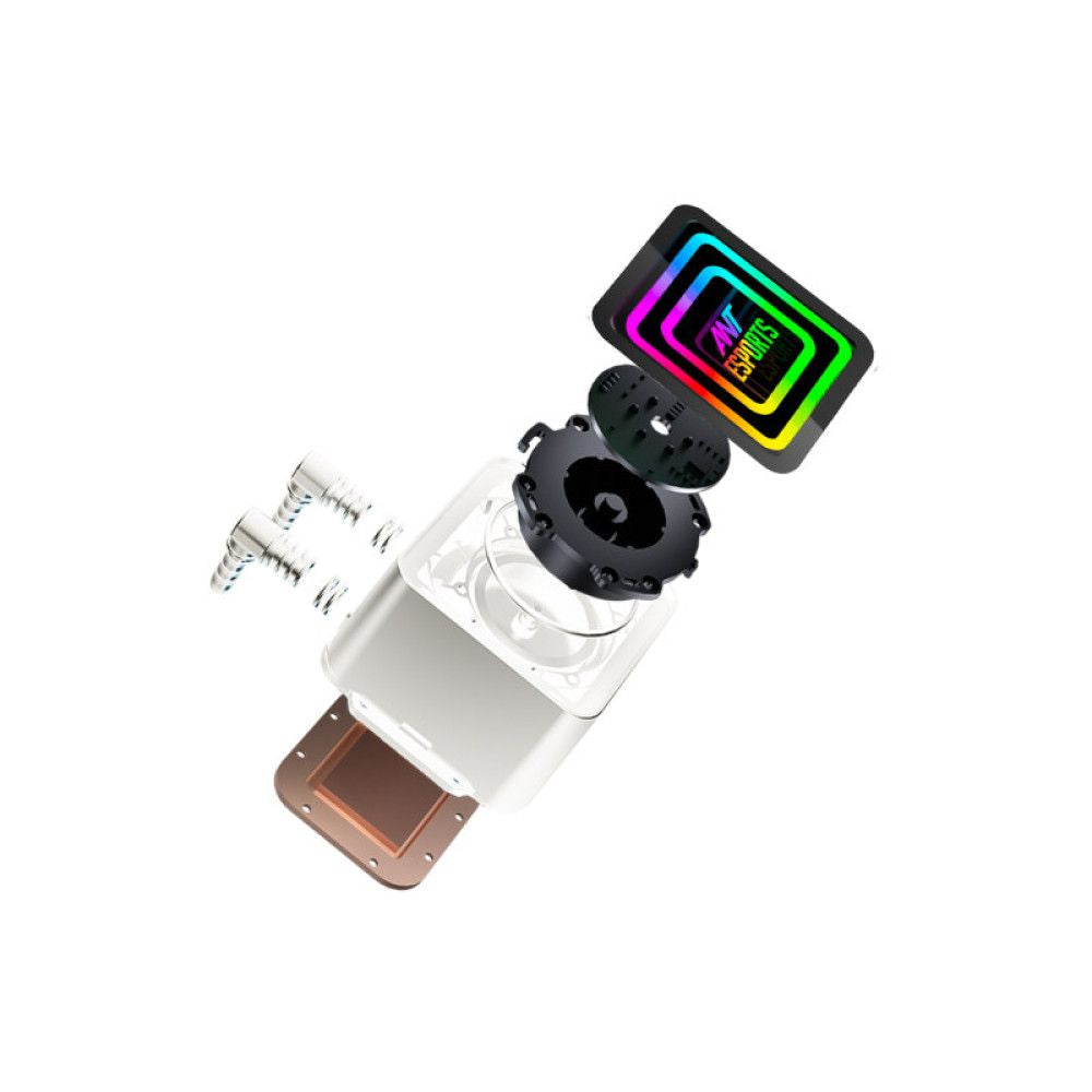ANT ESPORTS ICE-Infinite 360 ARGB CPU Liquid Cooler (White) - 3