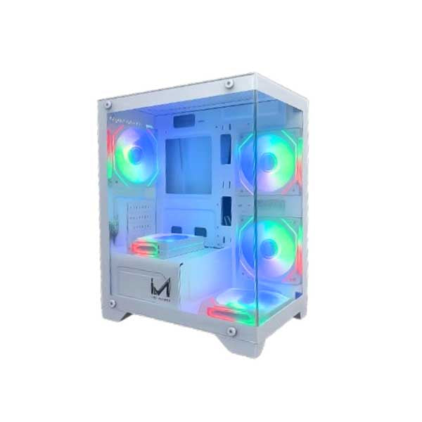 ICEMASTER DYNAMITE X5 M-ATX Mid-Tower Gaming Cabinet With SMPS (White) – TechCure India