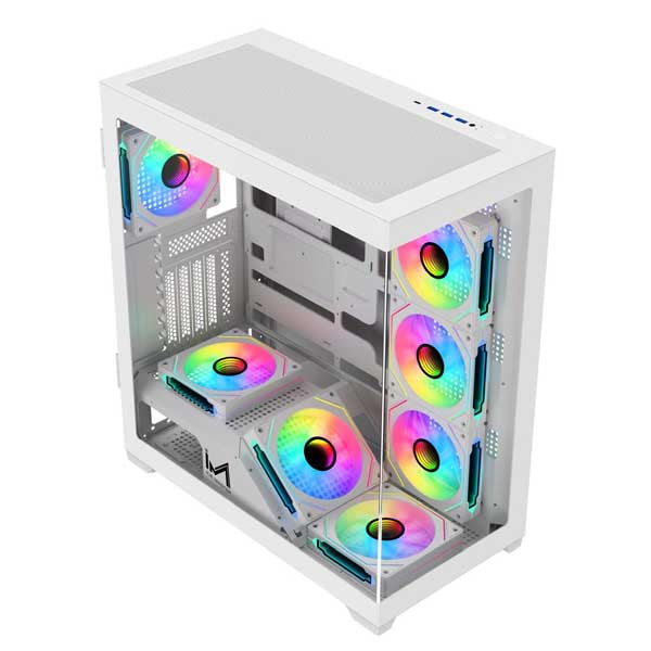 ICEMASTER DYNAMITE X7 E-ATX Mid-Tower Gaming Cabinet With SMPS (White) – TechCure India