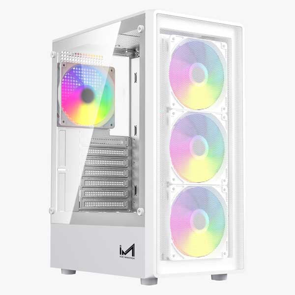 ICEMASTER TORRENT ATX Mid Tower Gaming Cabinet (White) – TechCure India