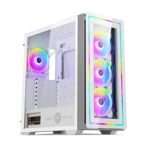 Circle Infernova ZX ARGB (E-ATX) Mid Tower Cabinet (White) – TechCure India