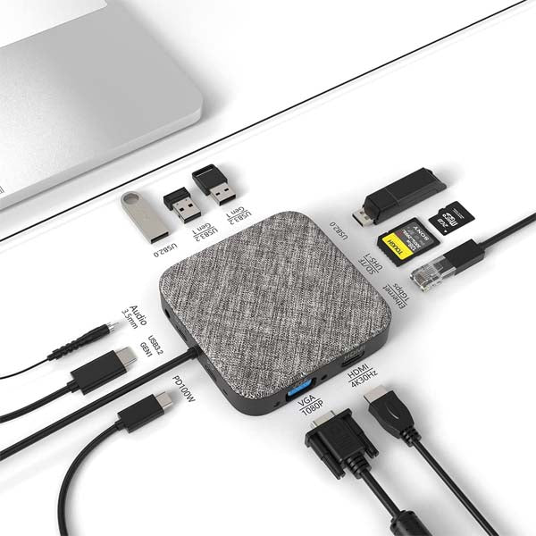 Circle Rootz Type-C 4-in-1 Hub with Ethernet USB-C to 3 USB Ports 1Gbps LAN Adapter (10/100/1000 Mbps) – TechCure India
