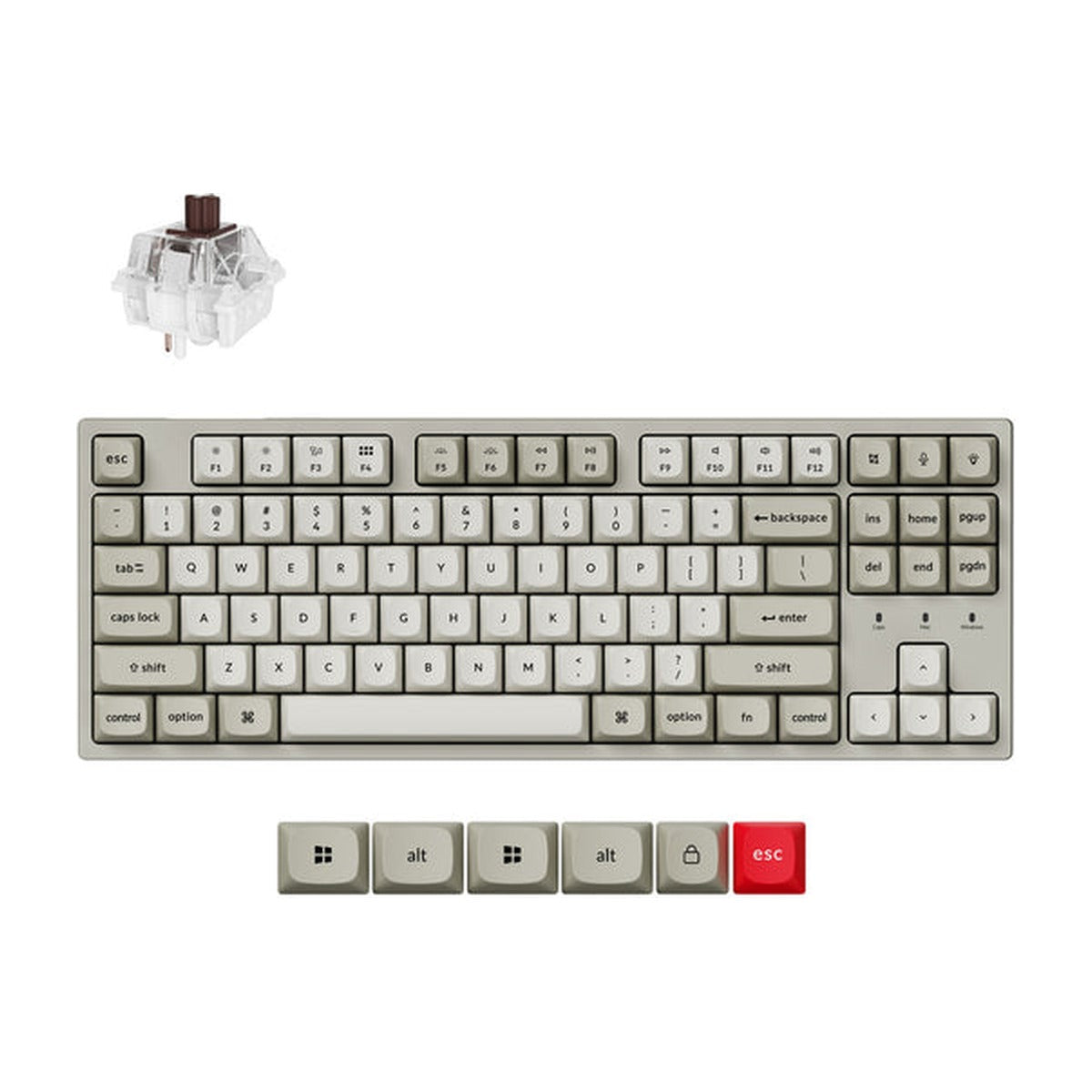 Keychron C1 Pro 8K QMK Wired Custom Mechanical Keyboard C1PX-M1-IN – Wired; Type-C – TechCure India