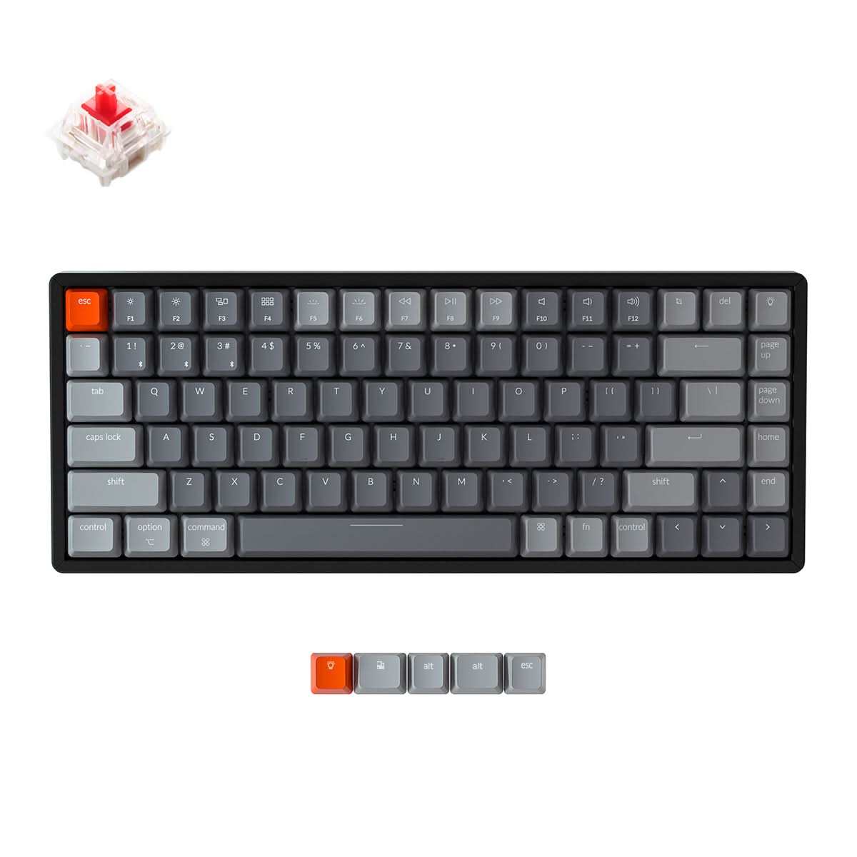Keychron K2-A1 White Backlight Red Switch Wireless Mechanical Keyboard – TechCure India