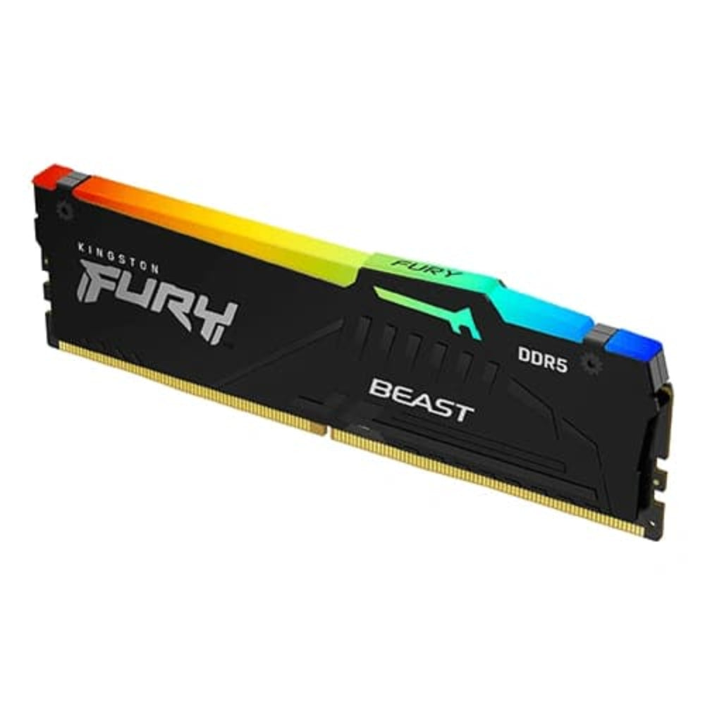 KINGSTON Fury Beast RGB 16GB ( 16GB x 1 ) 6000MHz DDR5 RAM ( Black ) ( CL36 )
