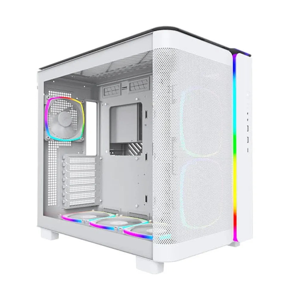 MONTECH King 95 Pro ARGB ATX Mid Tower Cabinet (White) - 2