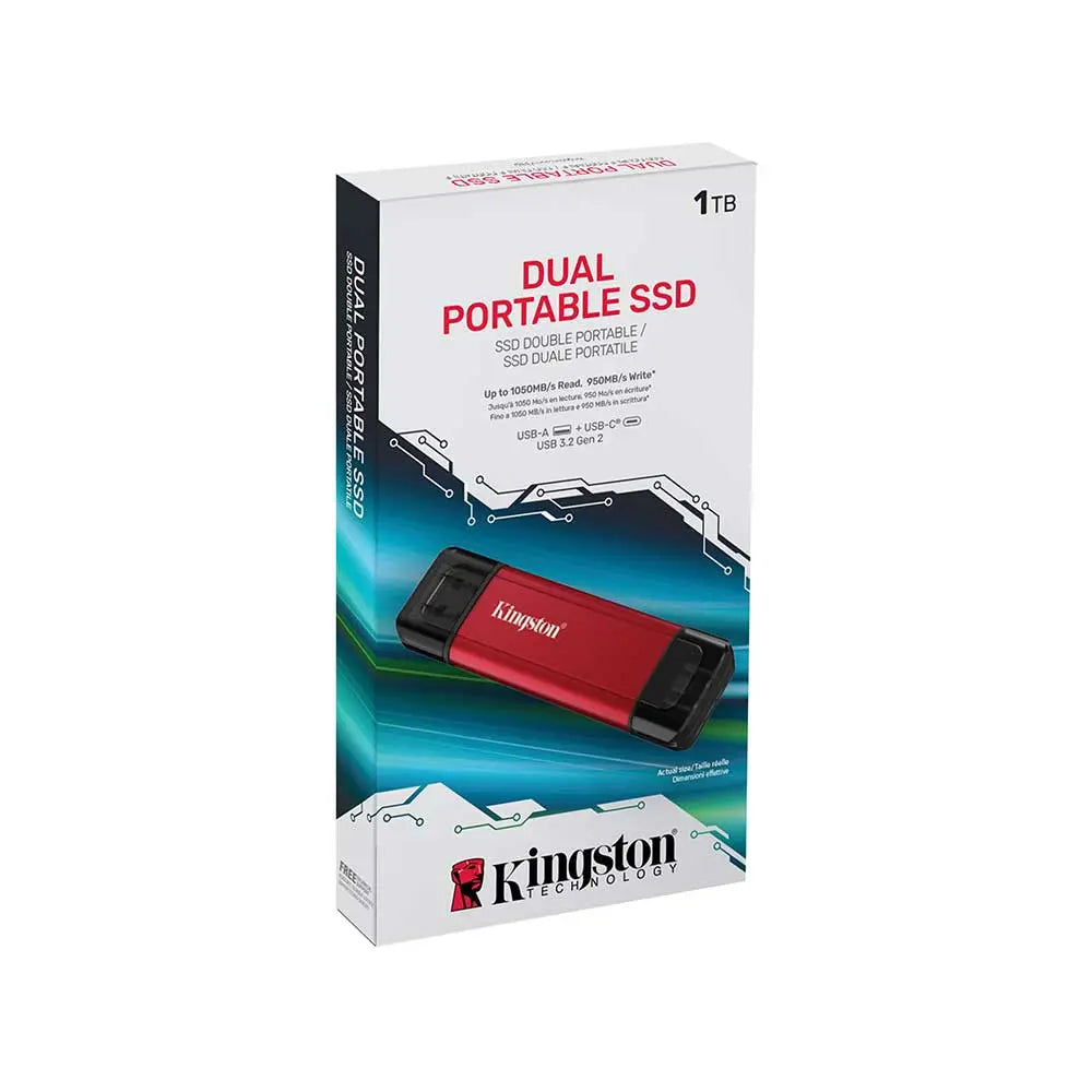 Kingston Dual Portable 1TB USB 3.2 Gen 2 SSD (SPSD-1TB) – TechCure India