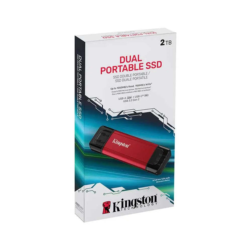 Kingston Dual Portable 2TB USB 3.2 Gen 2 SSD (SPSD-2TB) – TechCure India