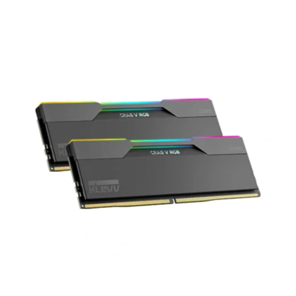KLEVV CRAS V RGB 32GB ( 16GB x 2 ) 6400MHz DDR5 RAM ( Black ) ( CL30 ) – TechCure India