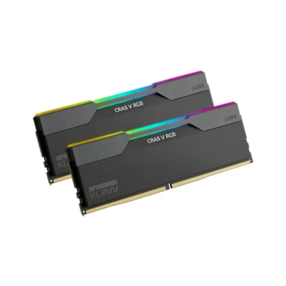 KLEVV CRAS V RGB 32GB ( 16GB x 2 ) 6400MHz DDR5 RAM ( Black ) ( CL30 ) – TechCure India