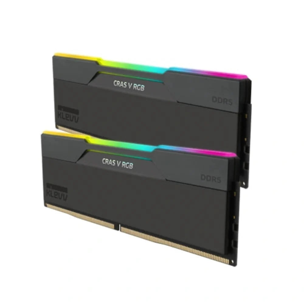 KLEVV CRAS V RGB 64GB ( 32GB x 2 ) 6000MHz DDR5 RAM ( Black ) ( CL30 ) – TechCure India