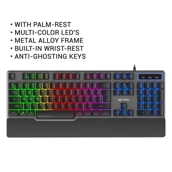 ANT ESPORTS KM500 Full Size Membrane Gaming Keyboard And Mouse Combo (Black) (MemBrane Keyboard) (KM500-COMBO) - 3