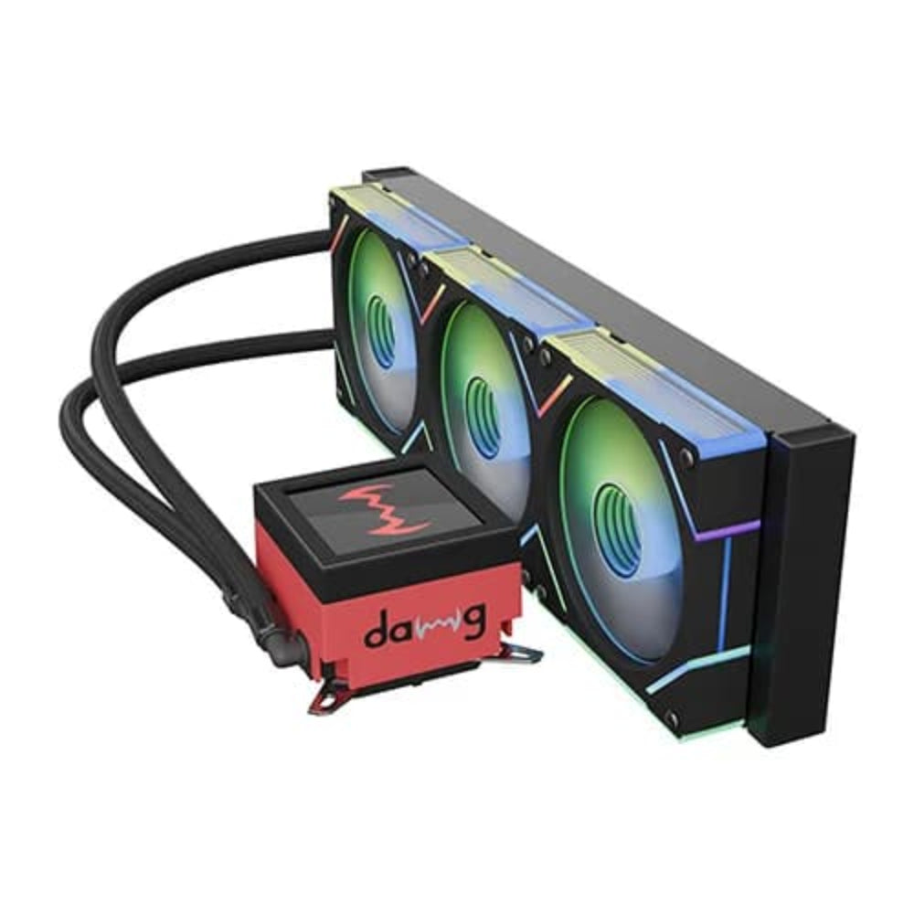 DAWG L360 ARGB 360mm CPU Liquid Cooler ( With LCD Display ) ( Black ) - 2