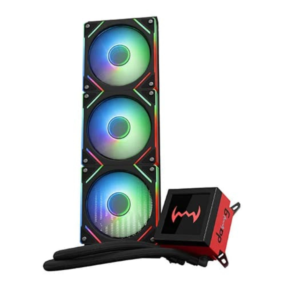 DAWG L360 ARGB 360mm CPU Liquid Cooler ( With LCD Display ) ( Black )