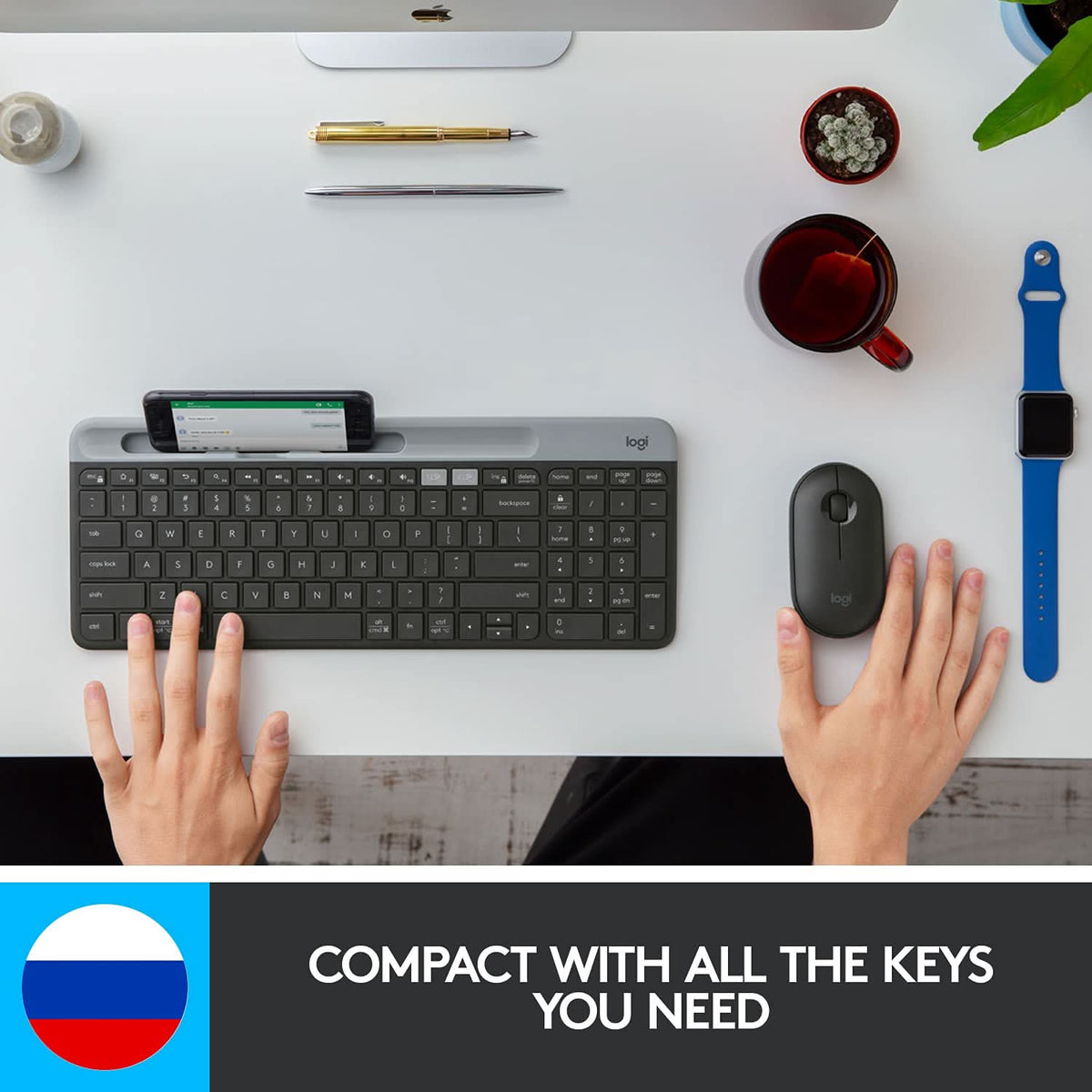 LOGITECH K580 SLIM MULTI DEVICE WIRELESS KEYBOARD – TechCure India