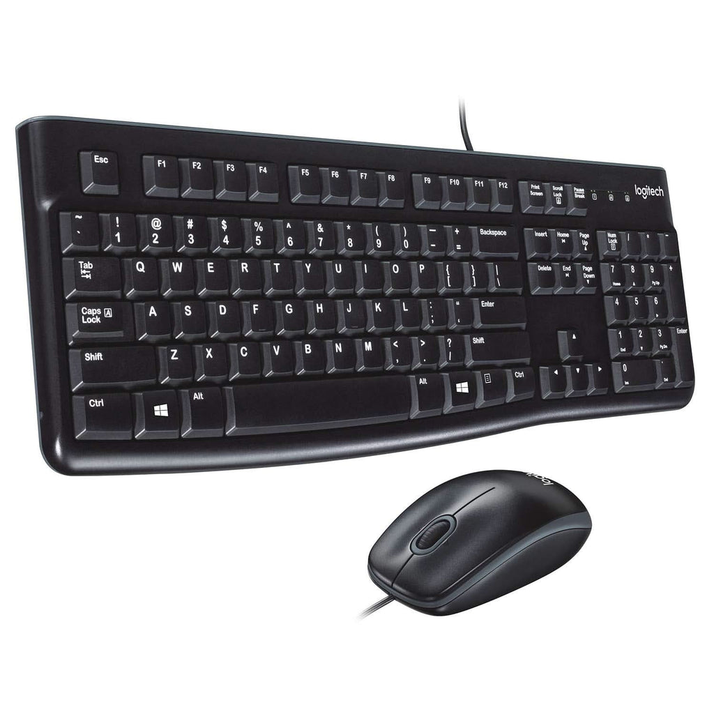 LOGITECH MK120 WIRED USB KEYBOARD AND MOUSE COMBO – TechCure India