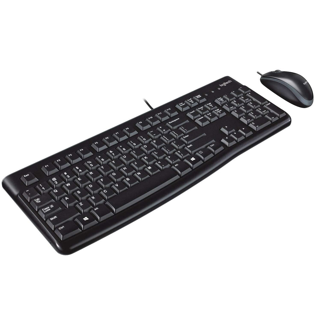 LOGITECH MK120 WIRED USB KEYBOARD AND MOUSE COMBO – TechCure India