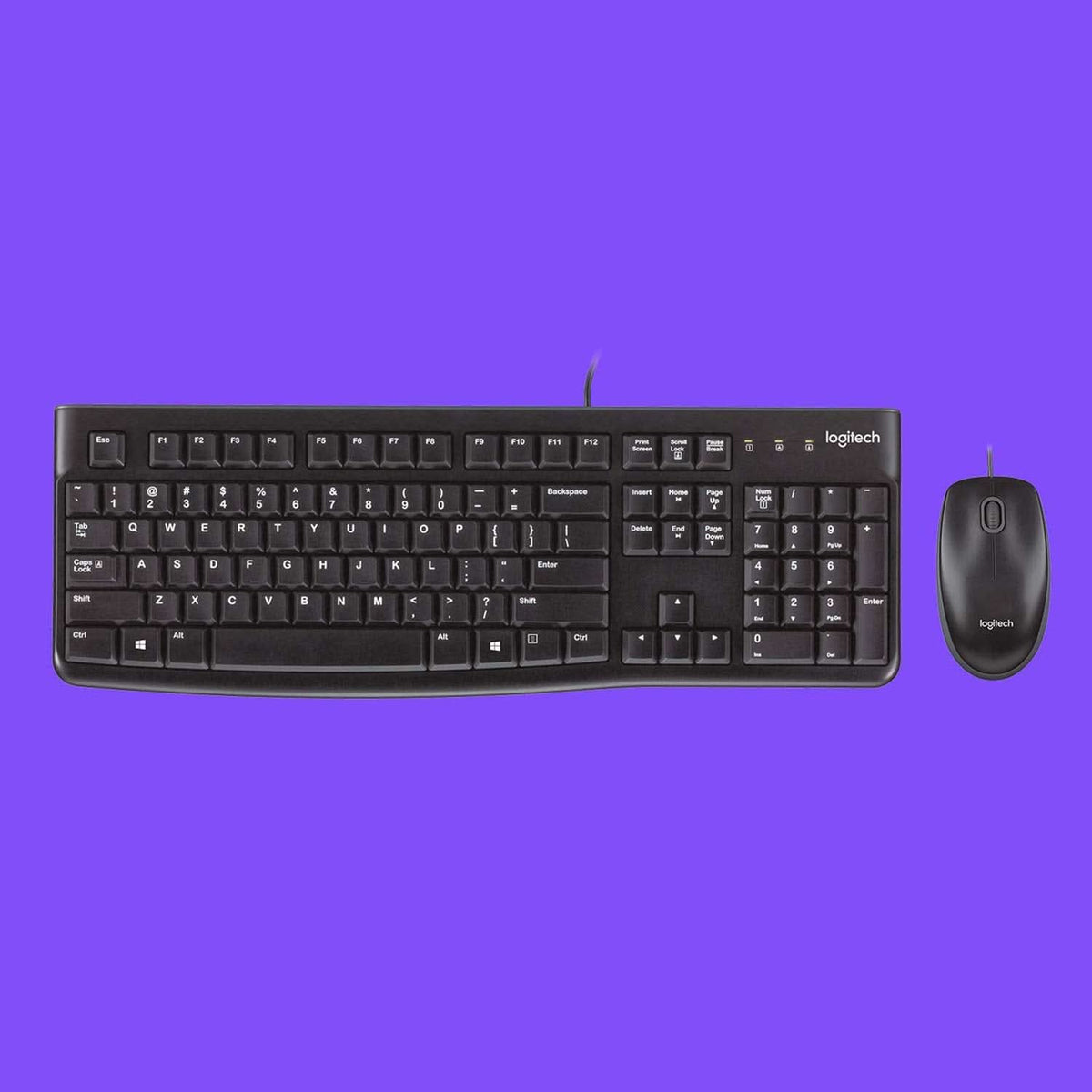 LOGITECH MK120 WIRED USB KEYBOARD AND MOUSE COMBO – TechCure India