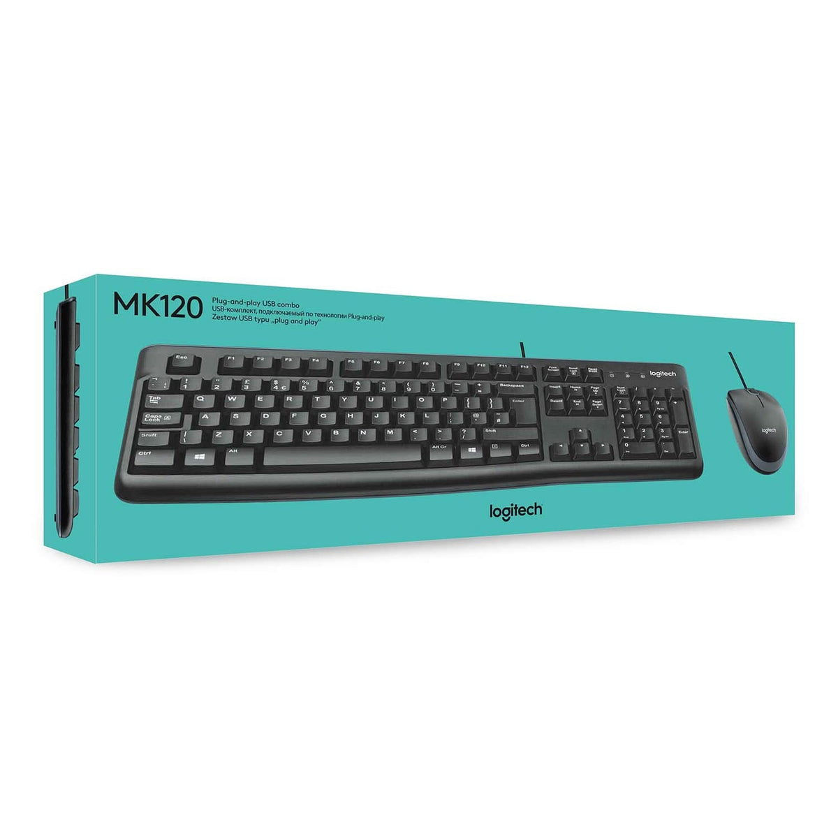 LOGITECH MK120 WIRED USB KEYBOARD AND MOUSE COMBO – TechCure India
