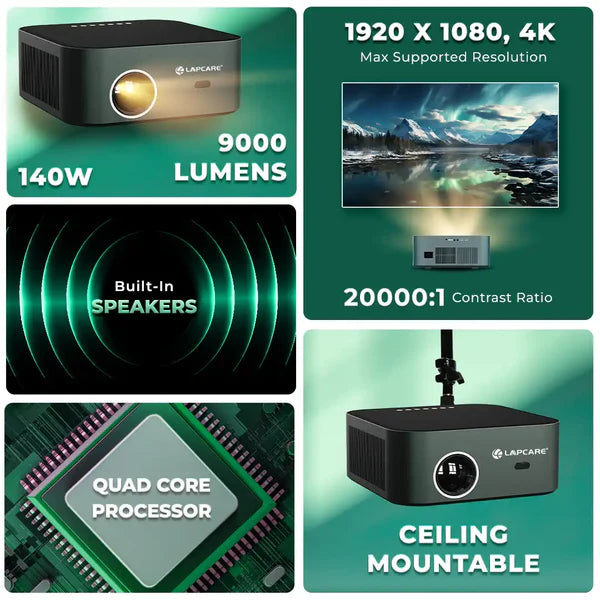 Lapcare Laplay LED Projector LLP-009 – TechCure India