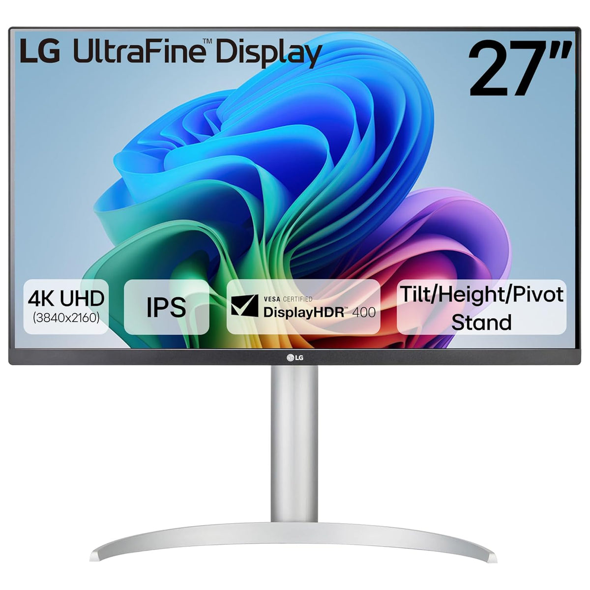 LG 27UP650K-W 27-INCH ULTRAFINE 4K UHD IPS COMPUTER MONITOR, WHITE – TechCure India