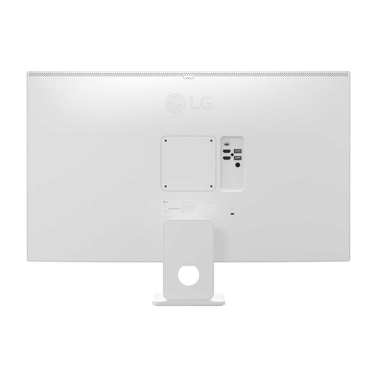LG 32U721SB-W 32 Inch UHD – — side profile view of LG 32-inch white smart monitor – 4K UHD (3840 x 2160) – TechCure India