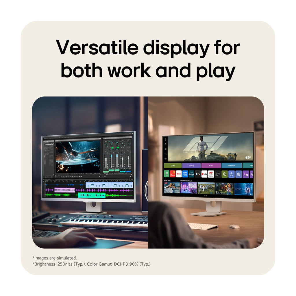 LG 32U721SB-W 32 Inch UHD White Smart Monitor AI U7s – IPS panel – TechCure India