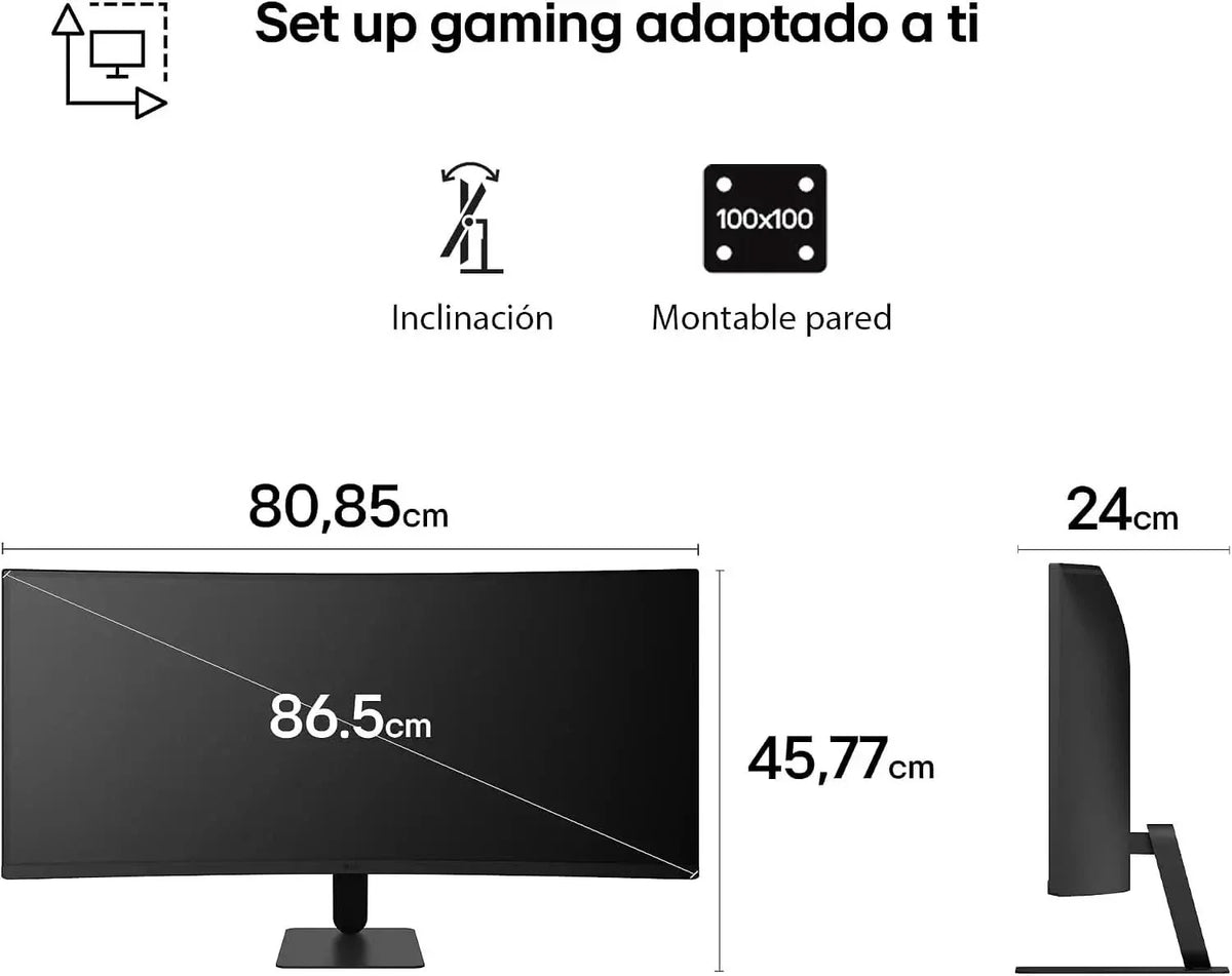 LG 34U601B-B UltraWide Monitor, 34" VA Display, WQHD Resolution, 120Hz Refresh Rate Black – TechCure India