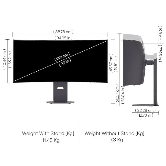 LG 39GX900A 39 Inch Ultragear OLED Curved Gaming Monitor Black – TechCure India