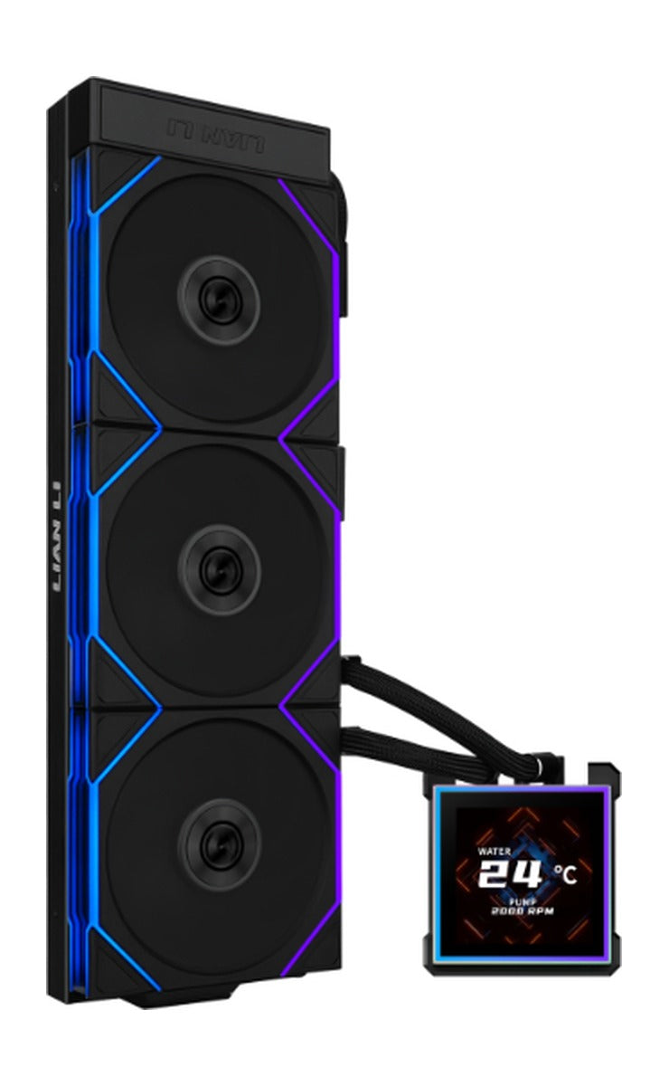 Lian Li HydroShift II LCD-S 360 TL 360mm Liquid Cooler Black (G89-GHS2LCDS36TFB-IN) – 400 x 122 x 24mm – TechCure India