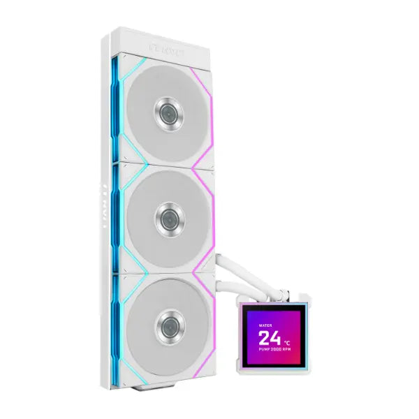 Lian Li HydroShift II LCD-S 360 TL 360mm Liquid Cooler White (G89-GHS2LCDS36TFW-IN) – TechCure India