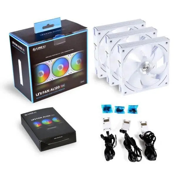 Lian Li Uni Fan Al120 Argb White 120mm Cabinet Fan Triple Pack (G99-12AL3W-IN) – TechCure India