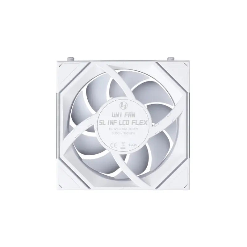 Lian Li Uni Fan SL-INF LCD Flex 120mm Reverse Case Fan (3-Pack) – White – TechCure India