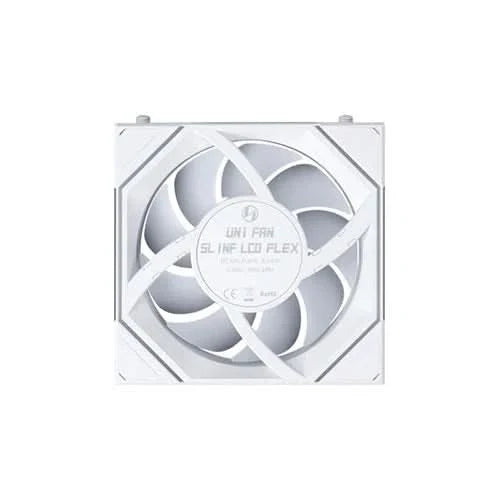LIAN LI UNI FAN SL-INF LCD FLEX Reverse Blade 120mm ARGB Case Fan, 3-Pack, White – TechCure India