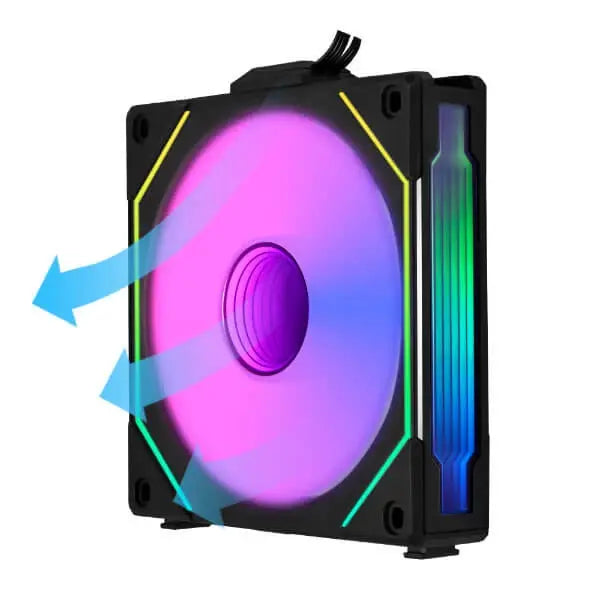 Lian Li UNI Fan SL-INF Reverse Blade Black 120mm Cabinet Fan (Single Pack) (G99-12RSLIN1B-IN) – TechCure India