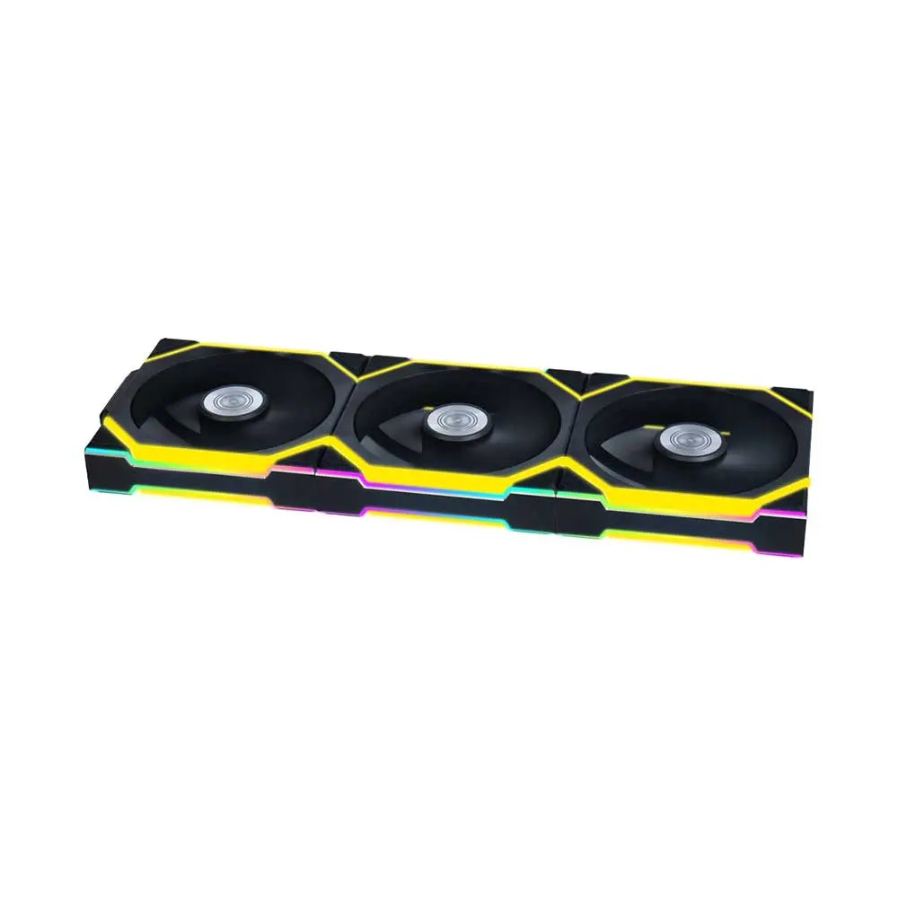 Lian Li UNI FAN SL Wireless 3x 120mm Reverse Blade Fan Kit Black (12RSL1W3B) – TechCure India