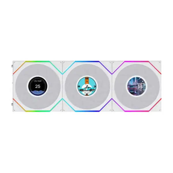 Lian Li Uni Fan TL LCD Flex 120mm Standard Cabinet Fan (White) – TechCure India