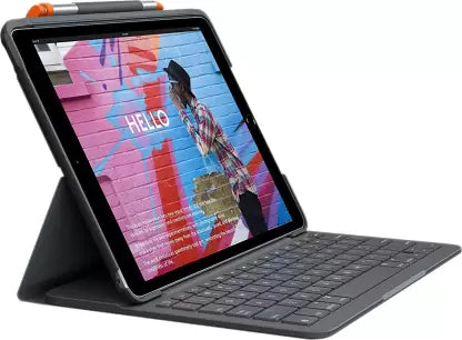 LOGITECH Slim Folio 65% for 7th & 8th Gen Wireless Tablet Keyboard (Black) (920-009469)