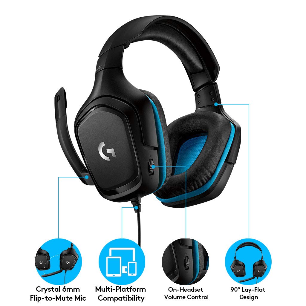 LOGITECH G431 GAMING HEADPHONE BLACK – TechCure India