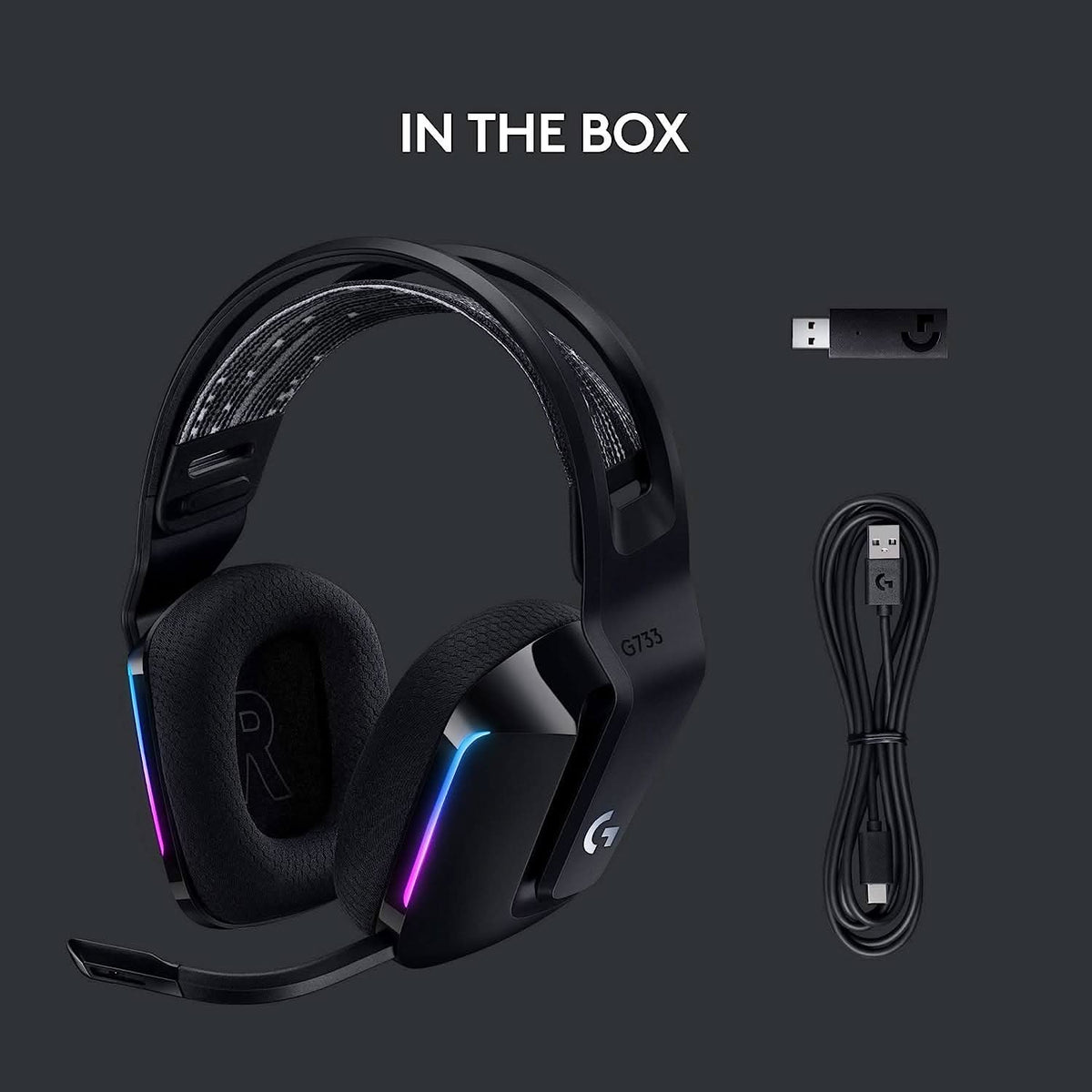 LOGITECH G733 RGB WIRELESS GAMING HEADPHONE BLACK – TechCure India