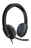 LOGITECH H540 USB Wired Stereo Gaming Headphone ( Black ) – H540 USB Computer Headset - three-quarter view – TechCure India