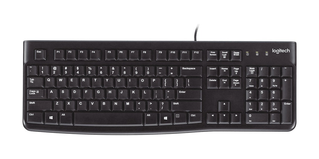 LOGITECH K120 Full Size Membrane Wired Keyboard (920-002582) – Black – TechCure India