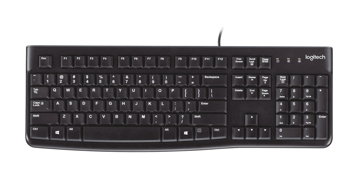 LOGITECH K120 Full Size Membrane Wired Keyboard (920-002582) – Black – TechCure India